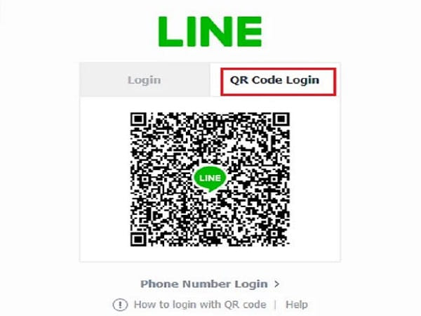 Đăng nhập vào ứng dụng Line trên máy tính bằng qr code